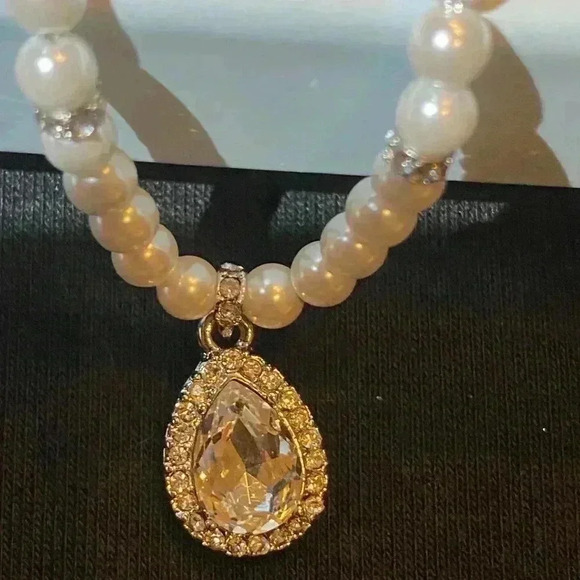 Charter Club GORGEOUS Women Pearl & Crystals Adjustable Pendant Necklace - Picture 4 of 5